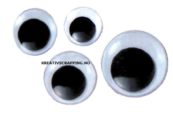Hovedbilde Plastøyne - 10mm - 24 stk