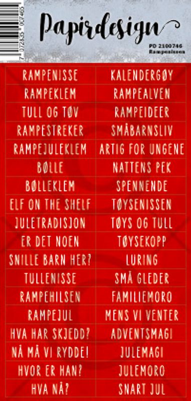 Papirdesign - Klistremerker - 2100746 - Rampenissen