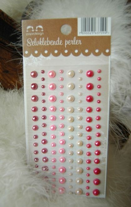 Hovedbilde Papirdesign - Halvperler - Rosa - 120 stk