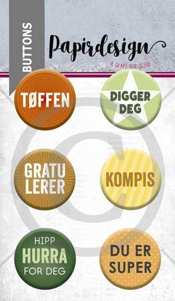 Papirdesign - Buttons - 1900060 - Kompis