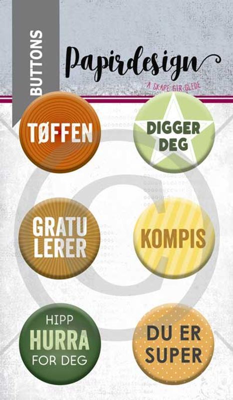 Papirdesign - Buttons - 1900060 - Kompis
