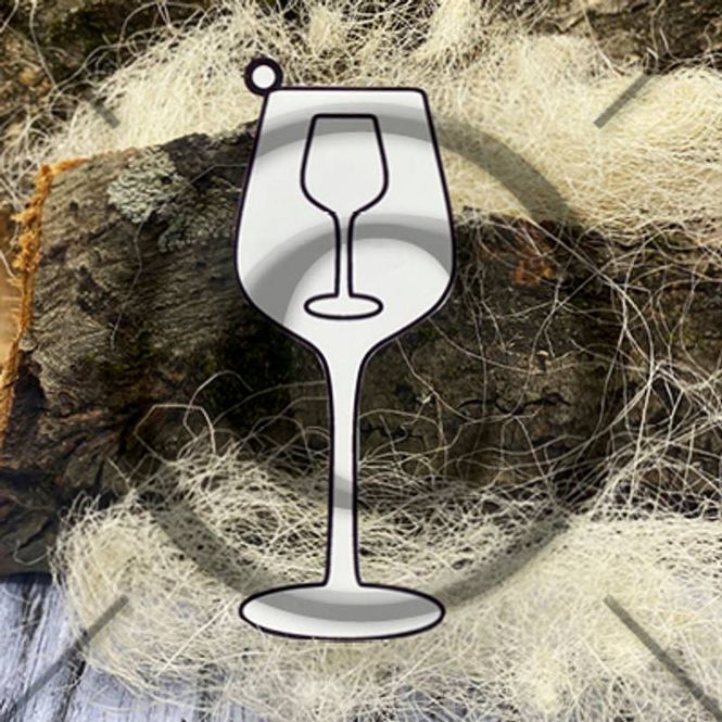 Hovedbilde Papirdesign Dies PD 00928 - Rødvinsglass 