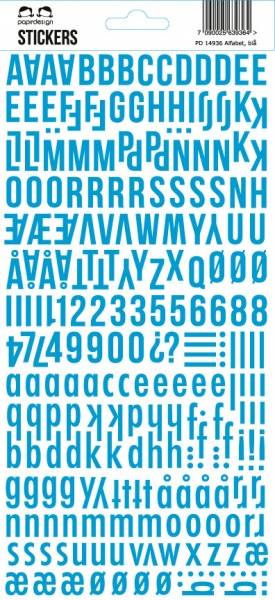 Papirdesign - Alfabet - 14936 - Blå