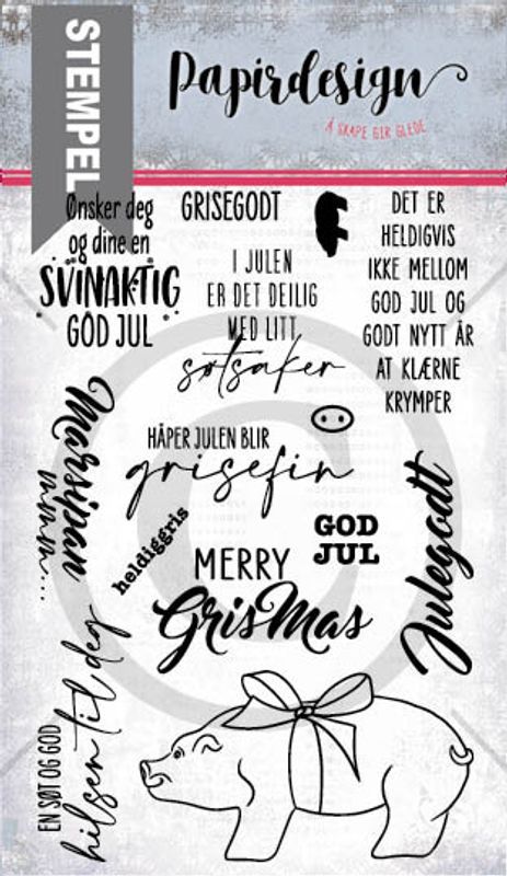 Papirdesign - Stempel - PD 2100563 - Marsipangris (produksjon 2)