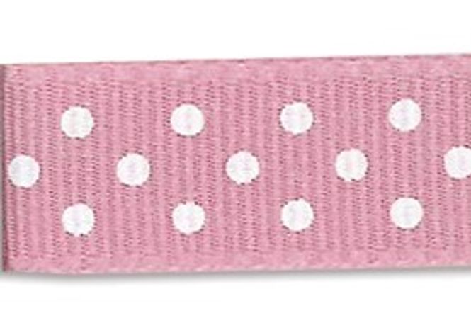 Hovedbilde Din fantasi - Bånd - 10mm - Prikker - 43 - Lys rosa - 10 meter