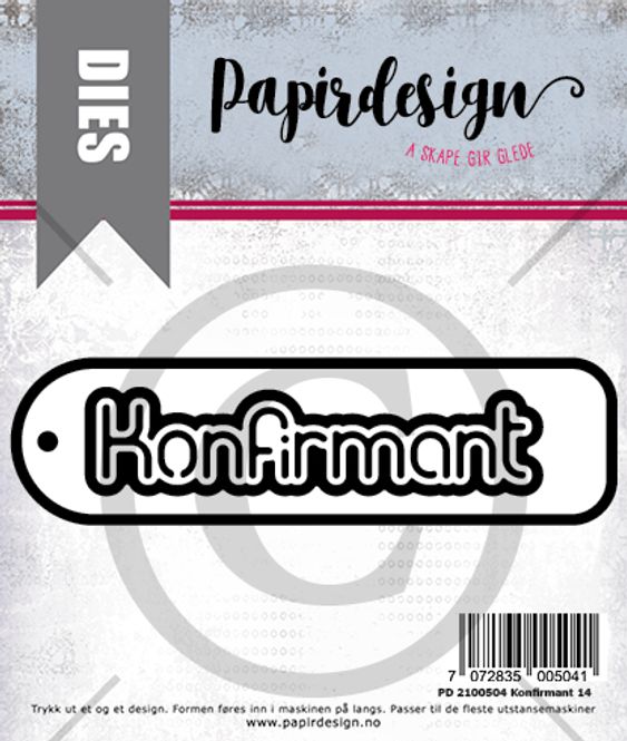 Hovedbilde Papirdesign Dies PD2100504 - Konfirmant 14