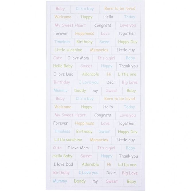 Hovedbilde Happy Moments - Mix & Match - Deco stickers - Baby - 2 ark