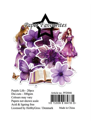 Hovedbilde Paper Favourites - Ephemera Die-Cuts - PFD046 - Purple Life - 20 pcs