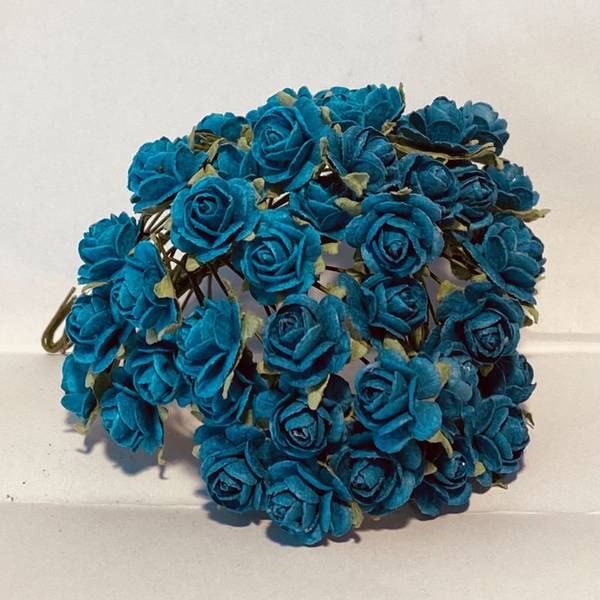 Papirdesign - Roser - 1,2cm - Petrol 2