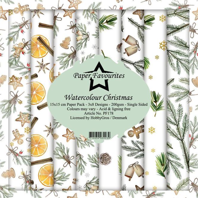 Hovedbilde Paper Favourites - 6x6 Paper Pad - PF178 - Watercolour Christmas