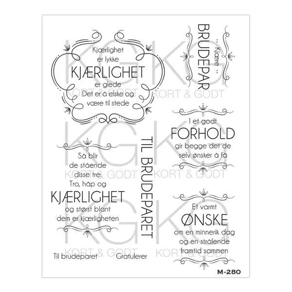 Kort & Godt - M-280 - Kjrlighet er lykke