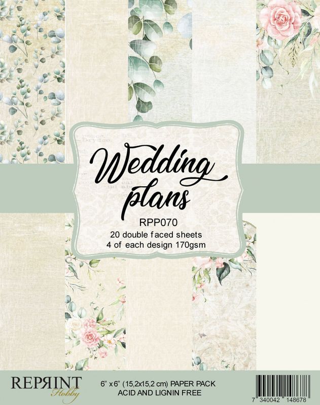 Reprint - 6x6 - RPP070 - Wedding Plans paper pack