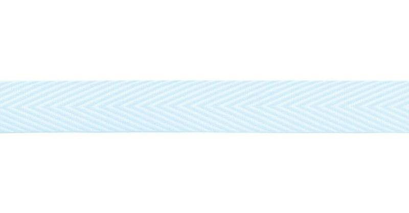 May Arts - Twill Chevron Stripe Ribbon - 19mm - Light Blue