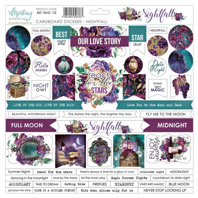 Hovedbilde Mintay - NIG - 12x12 - Nightfall - Cardboard Stickers