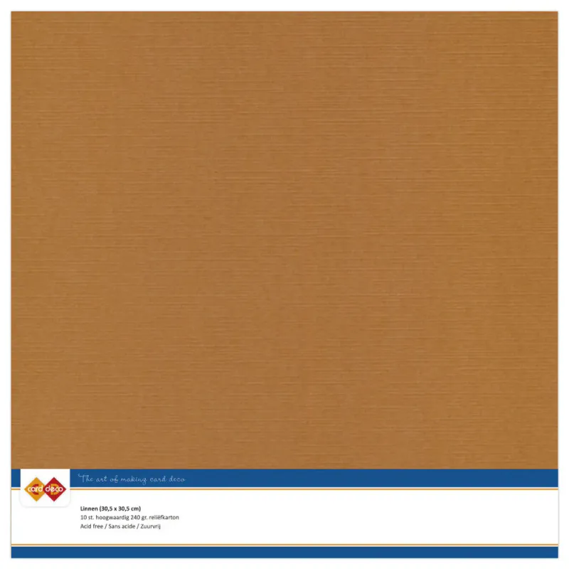 Linen Cardstock - 240g - 12x12 - SC12 - Coffee Brown - 10 pk