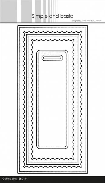 Simple and basic - Dies - SBD114 - Slimcard w/ inner scallop