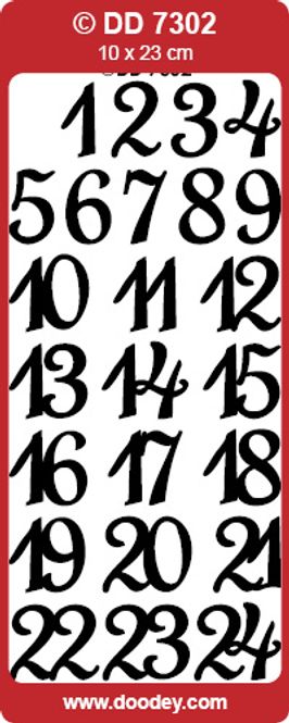 Hovedbilde Klistremerker - 7302 Gull - Outline stickers - Tall 1-24 - Gull