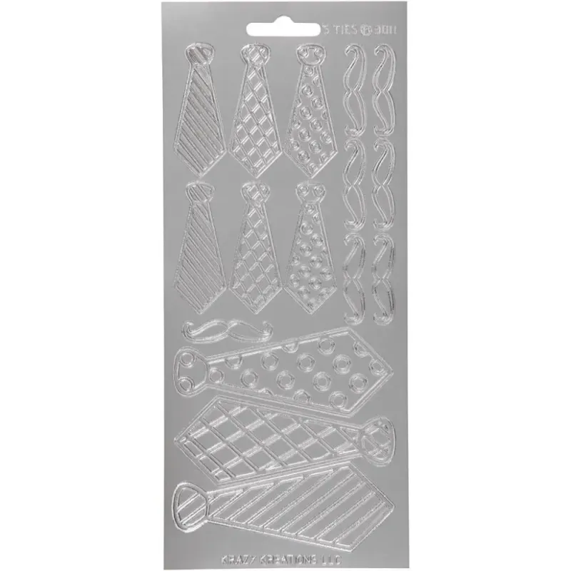 Creotime - Outline stickers - 170148 - Slips - Sølv