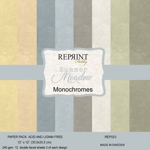 Hovedbilde Reprint - 12x12 - REP023 - Summer Meadow Monochromes - Paper Pack