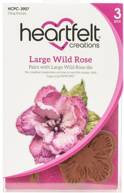 Hovedbilde Heartfelt Creations - Wild Rose Large - Cling Rubber Stamp Set