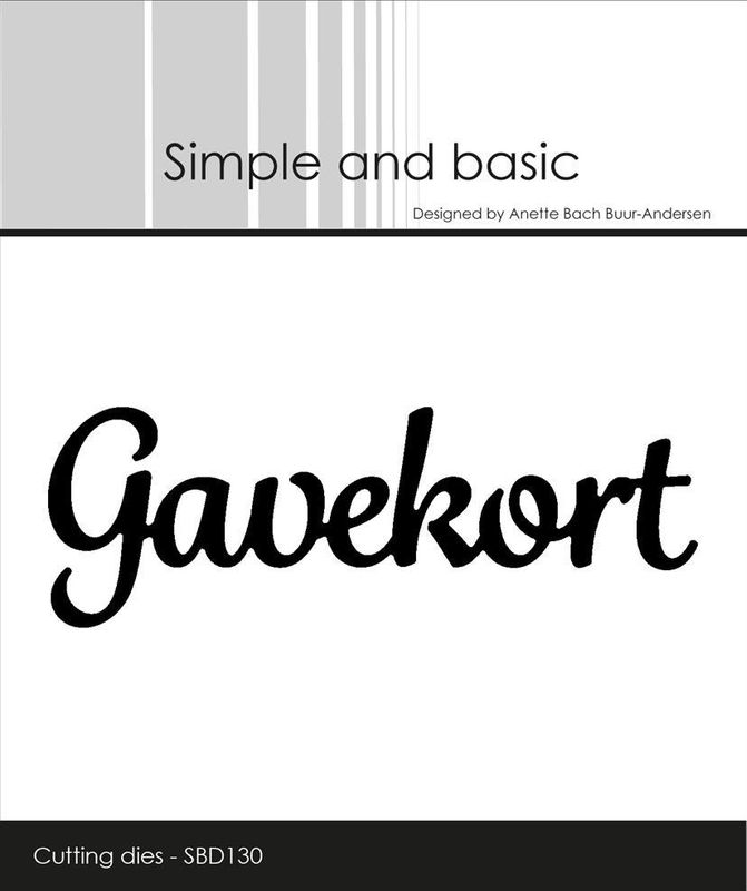 Simple and basic - Dies - SBD130 - Gavekort