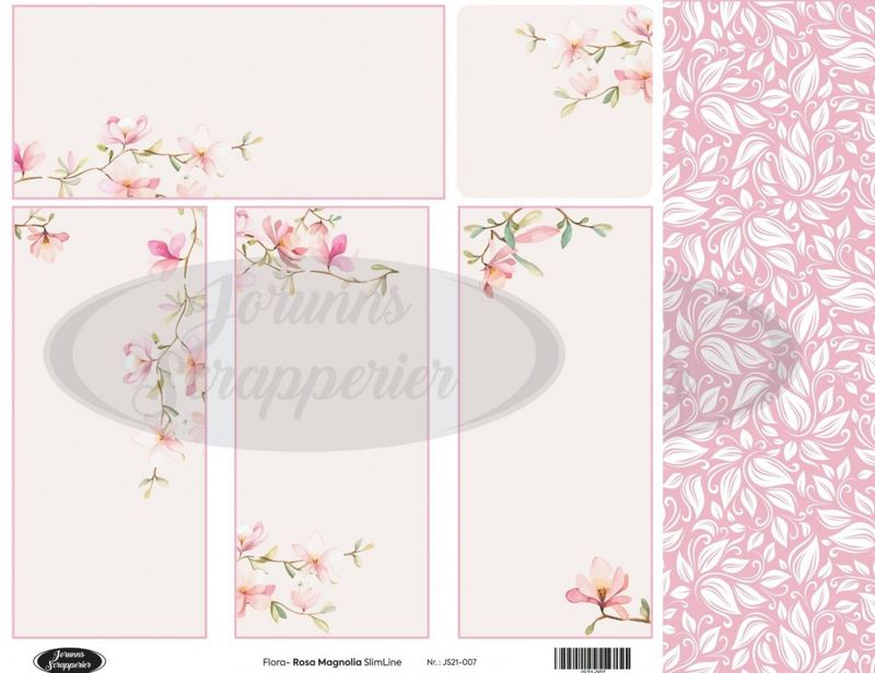 Jorunns Scrapperier - JS21-007 - Flora - Rosa Magnolia SlimLine