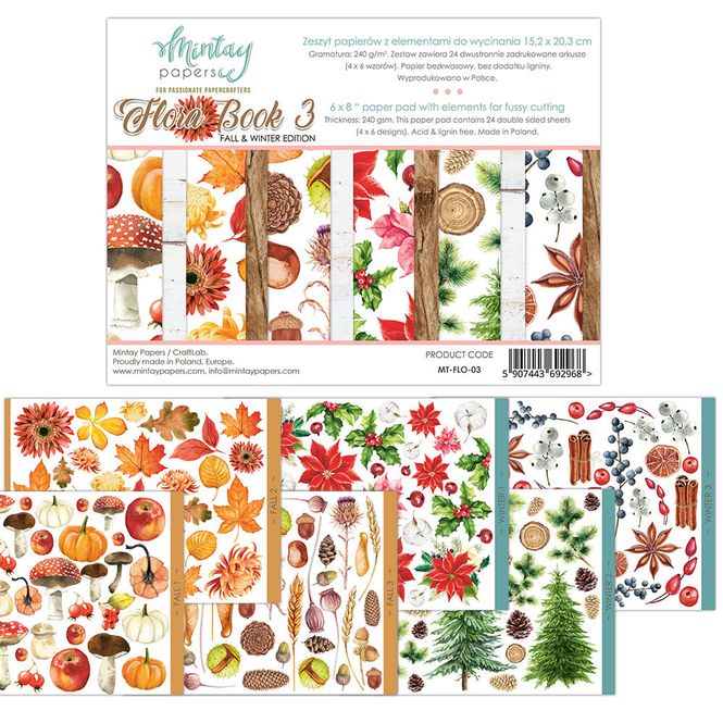 Hovedbilde Mintay - 6x8 paper pad - Flora Book 03