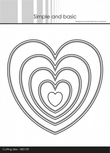 Simple and basic - Dies - SBD159 - Pierced Hearts