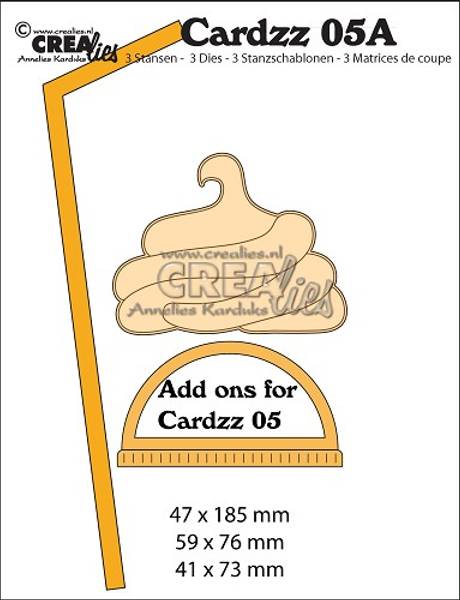Crealies - Dies - Cardzz   5A - Add ons for Mug to go (cardsize)