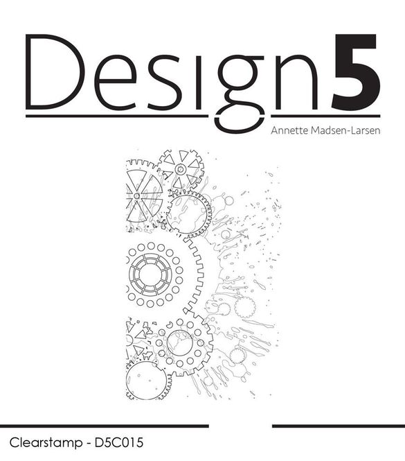 Hovedbilde Design5 - Clearstamp - D5C015 - Mixed Media - Gears