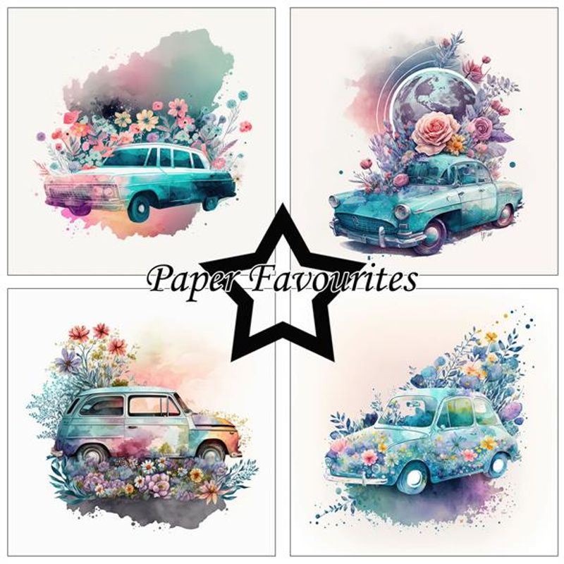 Paper Favourites - 6x6 Paper Pad - PF266 - Floral Cars