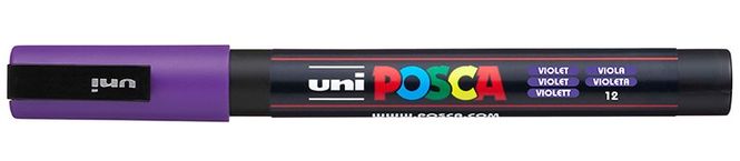 Hovedbilde Uni POSCA - PC-3M - Fine 0,9-1,3mm - 12 - Violet