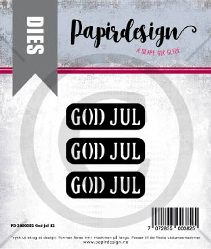 Papirdesign Dies PD2000382 - God jul 12