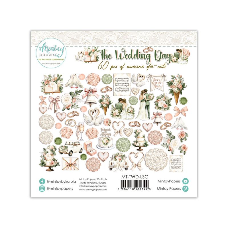 Mintay - TWD - The Wedding - Paper Die-Cuts - 60 pcs