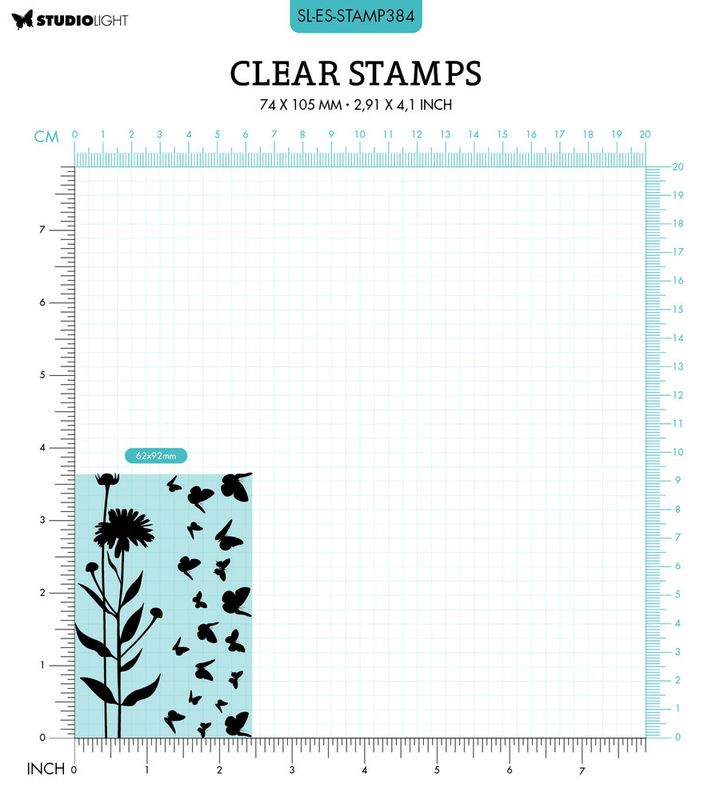  Studio Light - 384 - Essentials Clear Stamps - Butterfly