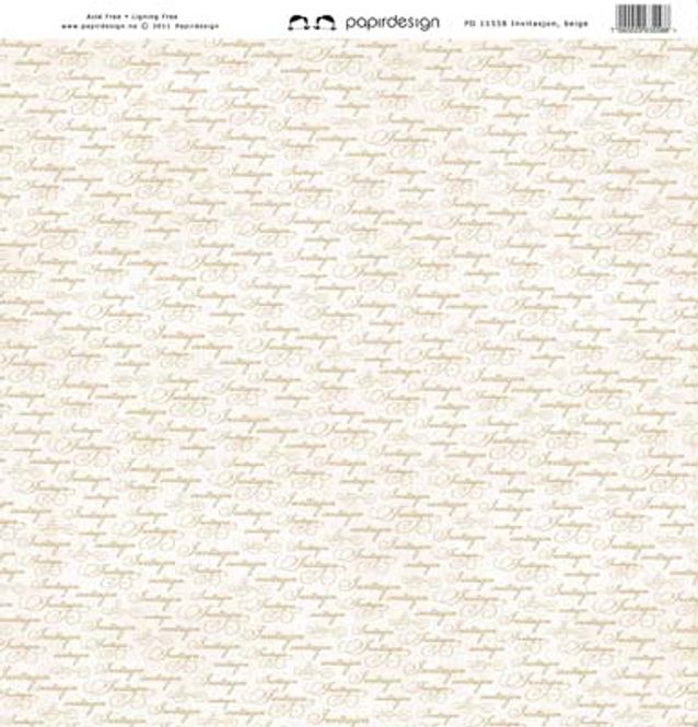 Hovedbilde Papirdesign - PD11558 - Invitasjon beige