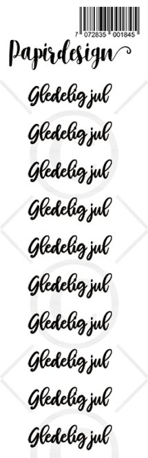 Hovedbilde Papirdesign - Transparent Stickers - 1900184 - Gledelig jul sort