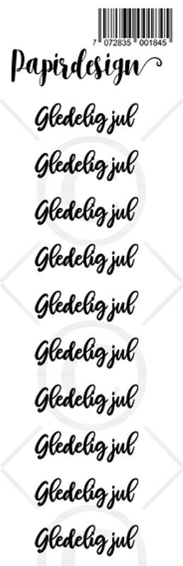 Papirdesign - Transparent Stickers - 1900184 - Gledelig jul sort