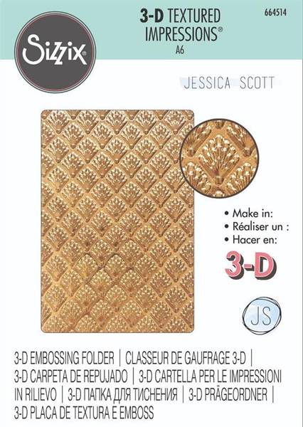 Sizzix - 664514 - 3-D Textured Impressions - A6 - Shells