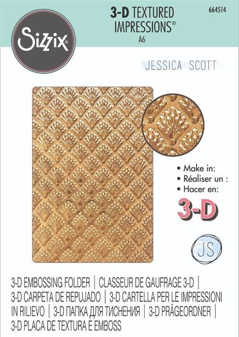 Hovedbilde Sizzix - 664514 - 3-D Textured Impressions - A6 - Shells