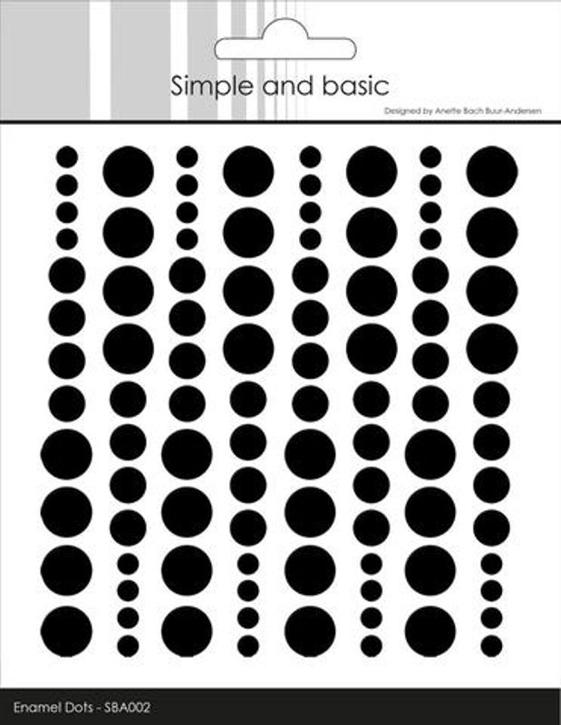 Simple and Basic - SBA002 - Enamel Dots - Jet Black