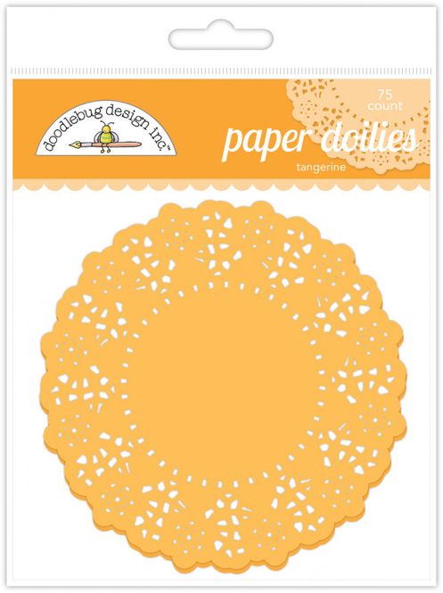 Hovedbilde Doodlebug Design - 4454 - Paper Doilies - Tangerine - 75 stk