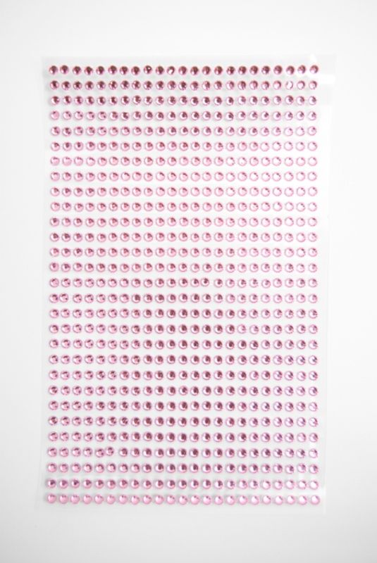 Kort & Godt - Stickers - ST-134 - Diamant - 3mm -  Rosa