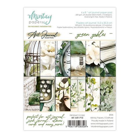 Hovedbilde Mintay - 6x8 paper pad - Art journal - P10 - Green Gables