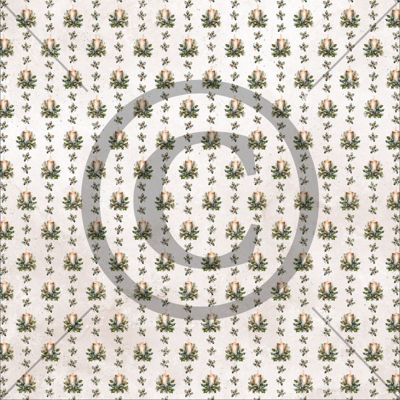 Papirdesign - 12x12 - PD 1409 - Vintertiden - Julelys