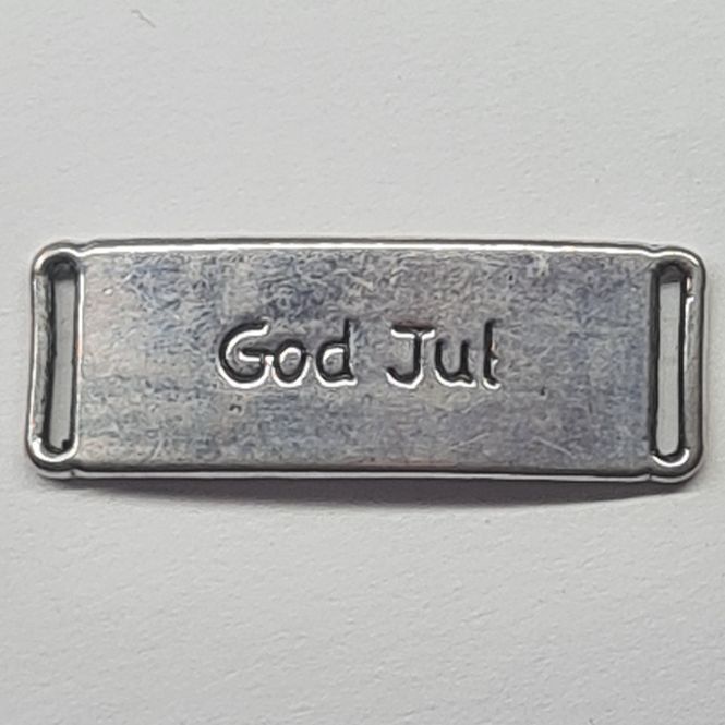 Hovedbilde Charms - Jul - Tekst - Spenne - God Jul - 5 stk