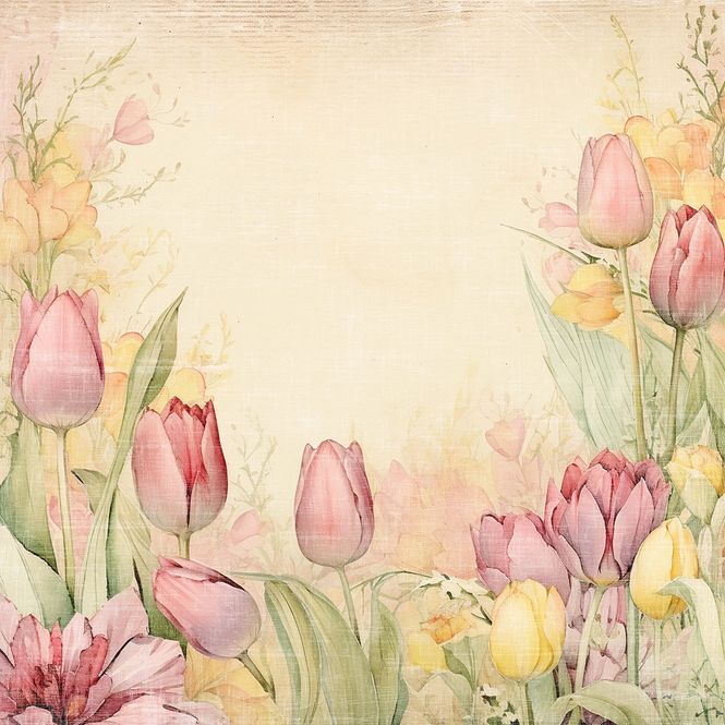 Hovedbilde Reprint - 12x12 - RP0622 - Easter - Tulips