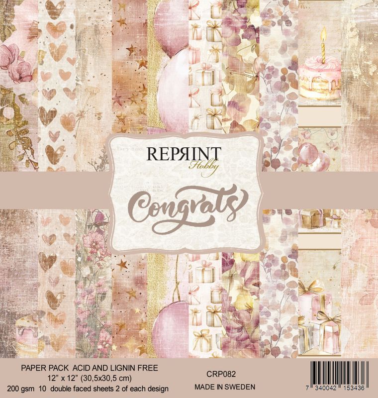 Reprint - 12x12 - CRP082 - Congrats - Paper Pack