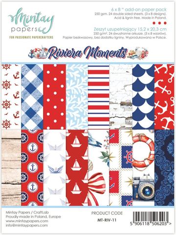 Hovedbilde Mintay - RIV - 6x8 Add on Paper Pack - Riviera Moments - 11