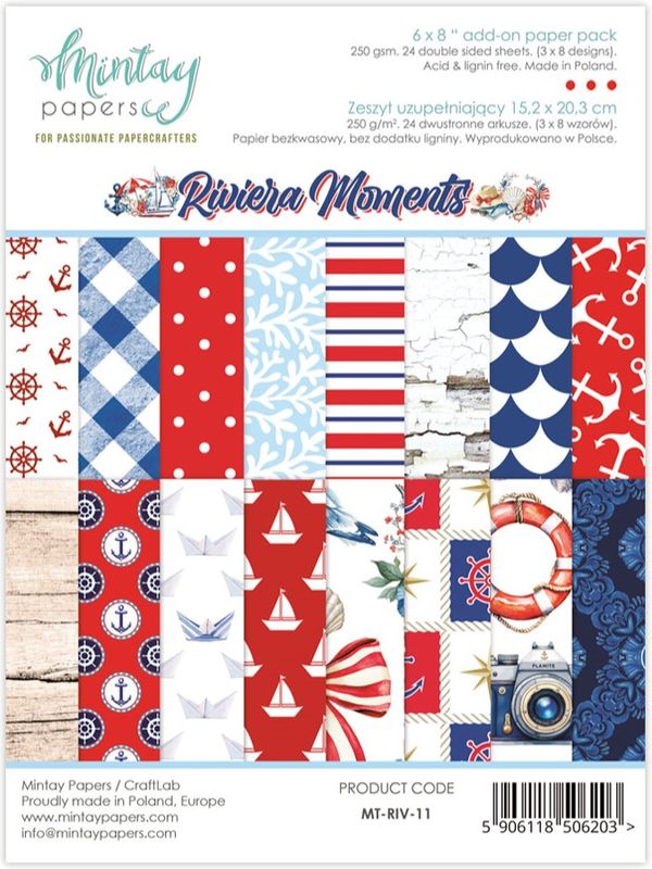 Mintay - RIV - 6x8 Add on Paper Pack - Riviera Moments - 11